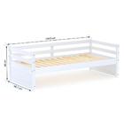 Cama Solteiro Slim Rb Madeira Maciça Branco Housin