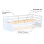 Cama Solteiro Slim Rb Madeira Maciça Branco Housin