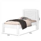 Cama Solteiro Sofia 88 Branco Cambel Vj Branco