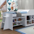 Cama Solteiro Sophia Branco Com Escrivaninha