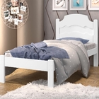 Cama Solteiro Sophia Branco E Preto Branco Com Colchão