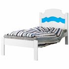 Cama Solteiro Sophia Branco Rosa