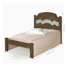 Cama Solteiro Sophia Castanho Avelã