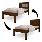 Cama Solteiro Sophia Malbec E Off White Com Colchão