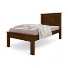 Cama Solteiro Sophia Malbec E Off White Com Colchão