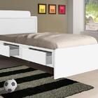 Cama Solteiro Tamires Baú Branco Com Gavetas
