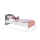 Cama Solteiro Ternura Branca E Rosa