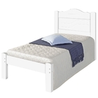Cama Solteiro Thalia Estrado Reforçado Branco