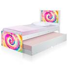 Cama Solteiro Tie Dye Com Auxiliar
