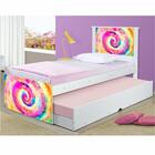 Cama Solteiro Tie Dye Com Auxiliar