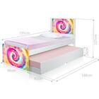 Cama Solteiro Tie Dye Com Auxiliar