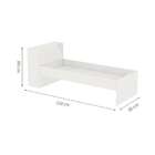 Cama Solteiro Tunas Com Báu Branca