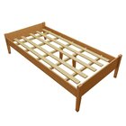 Cama Solteiro Turca Slim Em Madeira Maciça Amêndoa/mel