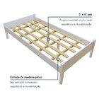 Cama Solteiro Turca Slim Em Madeira Maciça Branco