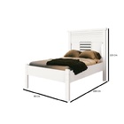 Cama Solteiro Veneza Branco Cabeceira Detalhada