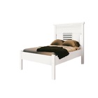 Cama Solteiro Veneza Branco Cabeceira Detalhada