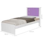 Cama Solteiro Viana - Branca E Lilas