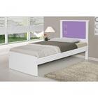 Cama Solteiro Viana - Branca E Lilas