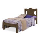 Cama Solteiro Virgil Castanho Com Colchão