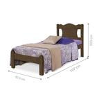 Cama Solteiro Virgil Castanho Com Colchão