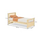 Cama Solteiro Wave Juvenil  Reversivel Em Rattan Com Led Casa