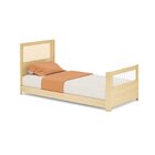 Cama Solteiro Wave Juvenil  Reversivel Em Rattan Com Led Casa