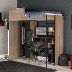 Cama Suspensa Multifuncional Com Mesa Gamer 2 Portas Konza  C