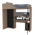 Cama Suspensa Multifuncional Com Mesa Gamer 2 Portas Konza  C