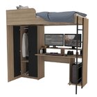 Cama Suspensa Multifuncional Com Mesa Gamer 2 Portas Konza  C