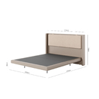 Cama Suspensa Para Quarto Moderno Futurista Ocre / Bege King