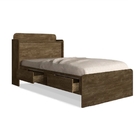 Cama Tamires Baú 2 Gavetas Solteiro Castanho – Vj Móveis