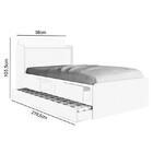 Cama Tamires Baú Castanho Com Auxiliar