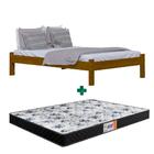 Cama Turca Casal Imbuia Madeira Nemargi Com Colchão Gazin Cas