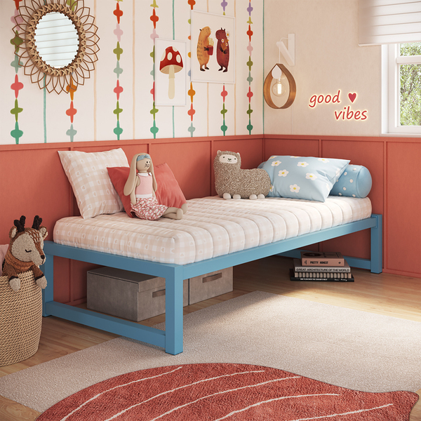 Cama Turca De Solteiro - Éden Azul Bebê