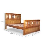 Cama Turin King - 100% Madeira Maciça Mogno Mel