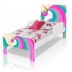 Cama Unicórnio Arco Íris Infantil Adesivada