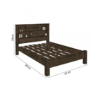 Cama Veneza Casal Nogal – Carmolar Móveis