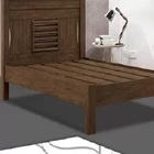 Cama Veneza De Solteiro Castanho Cabeceira Rica Em Detalhes