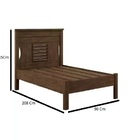 Cama Veneza De Solteiro Castanho Cabeceira Rica Em Detalhes