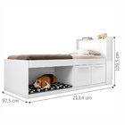 Cama Viena Solteiro Canto Pet Branco