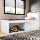 Cama Viena Solteiro Canto Pet Branco