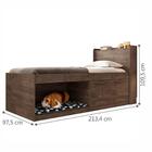 Cama Viena Solteiro Canto Pet Chocolate