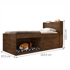 Cama Viena Solteiro Canto Pet Malbec