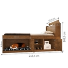 Cama Viena Solteiro Canto Pet Malbec