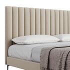 Cama Viúva Com Cabeceira De Linho Ibirapuera Areia Com Pés Di