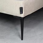 Cama Viúva Com Cabeceira De Linho Ibirapuera Areia Com Pés Di