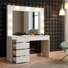 Camarim Anne 5 Gavetas 9 Lampadas Led Mavaular Off White