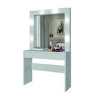 Camarim Com 1 Gaveta E Led - Romance-branco - Mavau Móveis