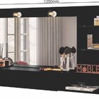 Camarim/penteadeira Suspensa Arisa Preto Fosco