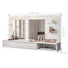 Camarim Penteadeira Suspenso Joana Com Espelho Branco